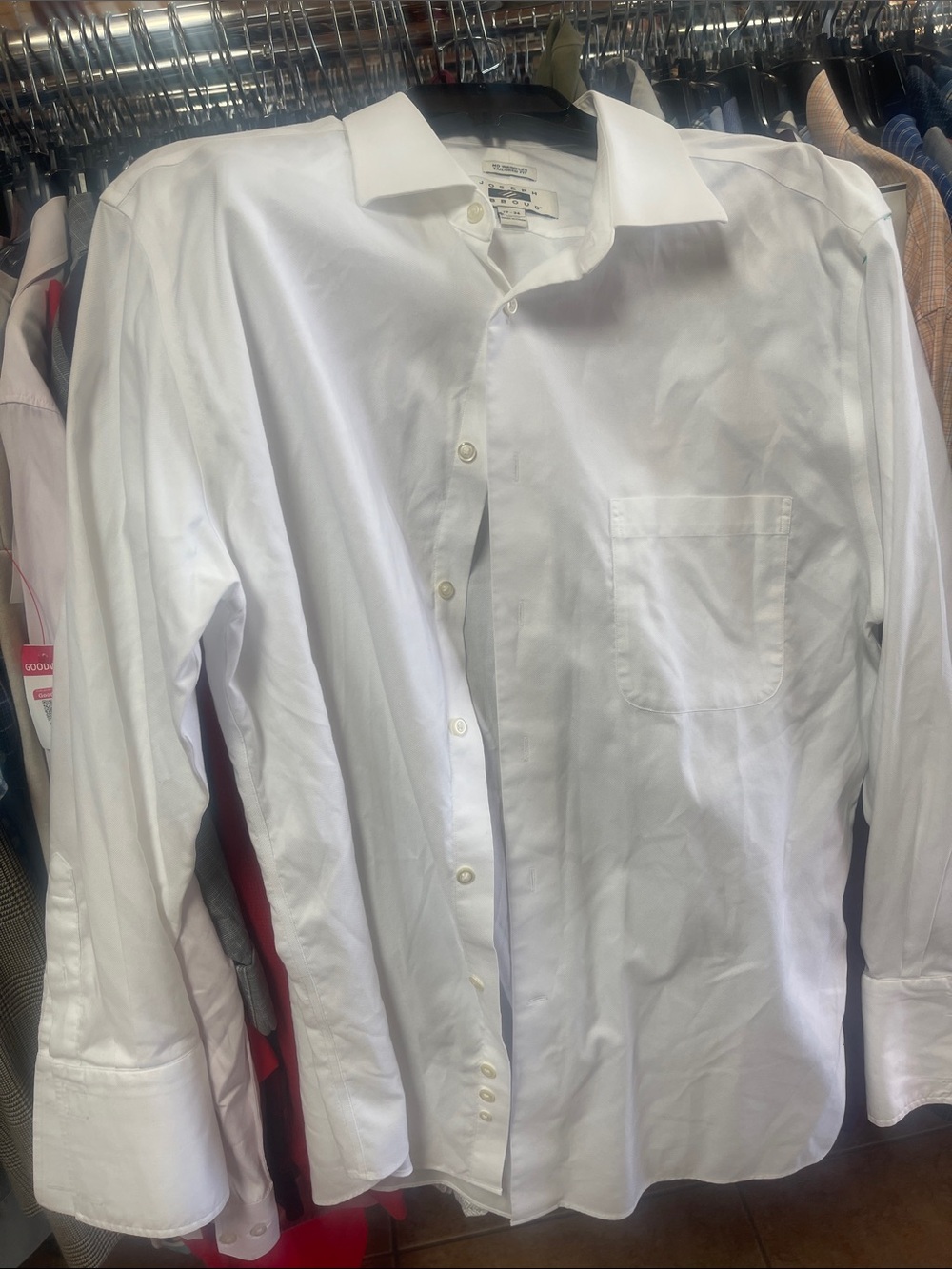 Joseph Abboud White Men's Tailored Dress Shirt